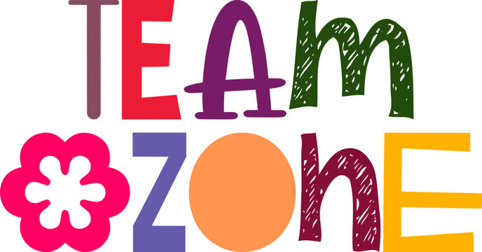 Team Ozone Typography Illustration for Motion Graphics, Newsletter, Icon, Label