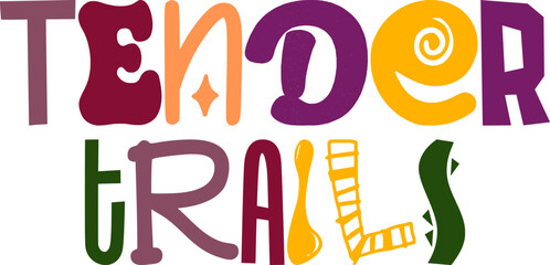 Tender Trails Hand Lettering Illustration for T-Shirt Design, Packaging, Logo, Book Cover