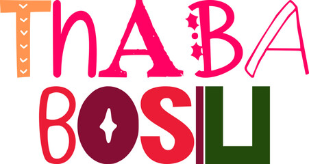 Thaba Bosiu Hand Lettering Illustration for Magazine, Banner, Gift Card, Motion Graphics
