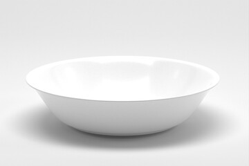 Glossy Ceramic white bowl isolated on white background 3d render