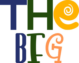 The Bfg Typography Illustration for Book Cover, Infographic, Presentation , Gift Card