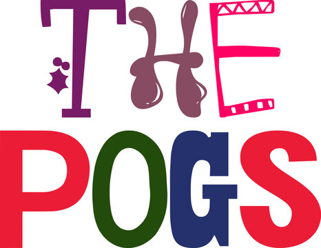 The Pogs Hand Lettering Illustration for Banner, Packaging, Logo, Motion Graphics