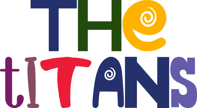 The Titans Hand Lettering Illustration for Motion Graphics, Poster, Logo, Social Media Post