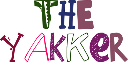 The Yakker Calligraphy Illustration for Flyer, Logo, Book Cover, Banner © Binodini