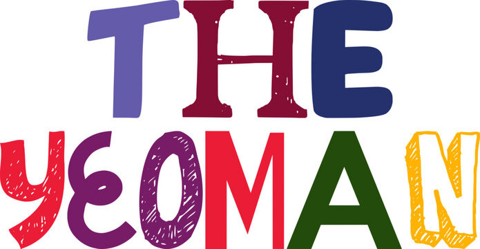 The Yeoman Typography Illustration for Motion Graphics, Packaging, Stationery, Logo