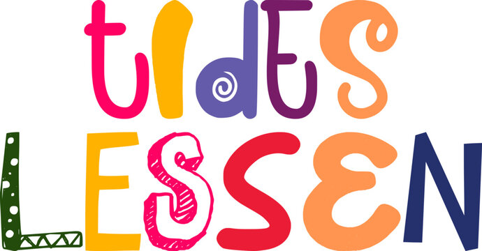 Tides Lessen Typography Illustration for Flyer, Logo, Motion Graphics, Magazine