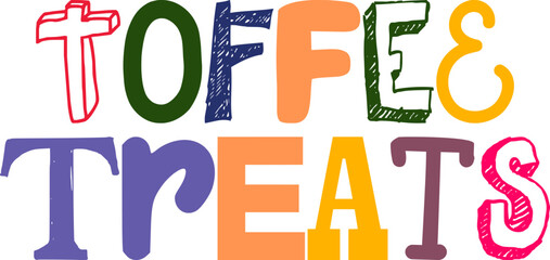 Toffee Treats Calligraphy Illustration for Icon, Infographic, Magazine, Social Media Post