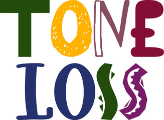 Tone Loss Hand Lettering Illustration for Mug Design, Postcard , Logo, Packaging