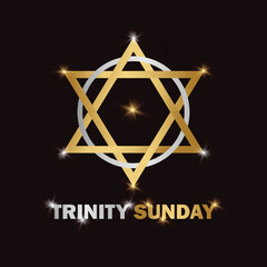 Trinity Sunday, religious trinity symbol, modern background vector illustration for Poster, card and banner