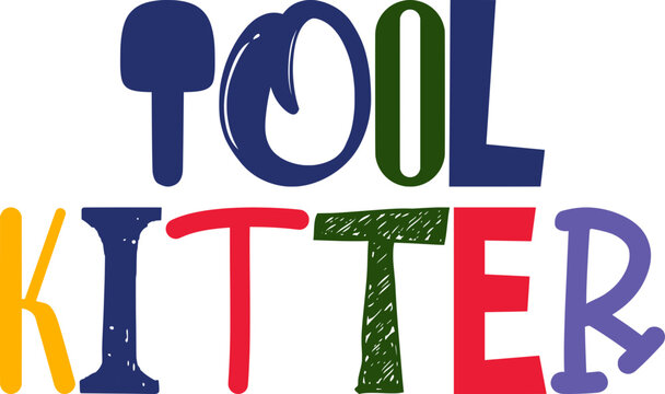 Tool Kitter Typography Illustration for Book Cover, Infographic, Logo, Newsletter