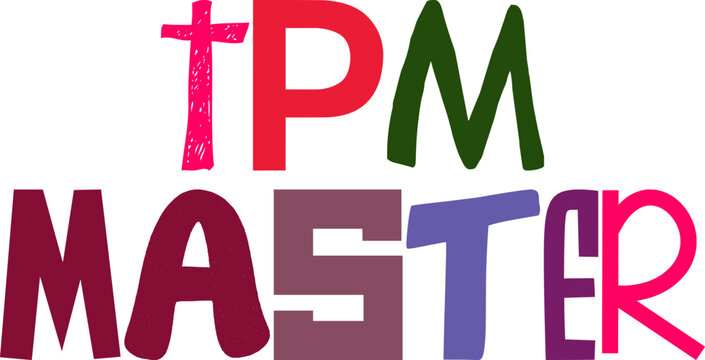 Tpm Master Typography Illustration for Banner, Decal, Book Cover, T-Shirt Design