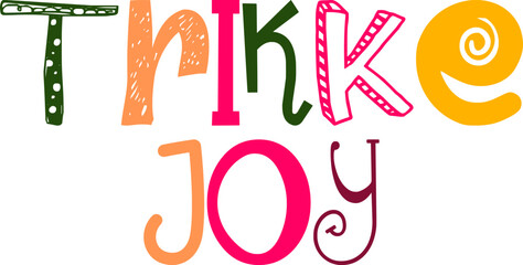 Trikke Joy Calligraphy Illustration for Logo, Banner, Sticker , Mug Design