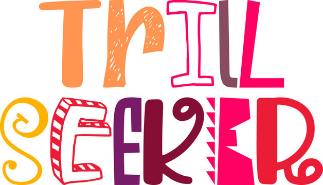 Trill Seeker Calligraphy Illustration for Postcard , Stationery, Packaging, Magazine