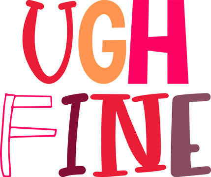 Ugh Fine Hand Lettering Illustration for Brochure, Postcard , Newsletter, Poster