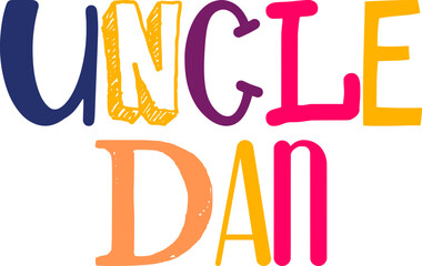 Uncle Dan Calligraphy Illustration for Brochure, Flyer, Motion Graphics, Newsletter