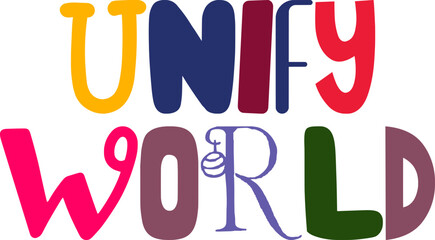 Unify World Calligraphy Illustration for Packaging, Stationery, Brochure, Postcard 