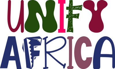 Unify Africa Typography Illustration for Icon, Banner, Gift Card, Presentation 