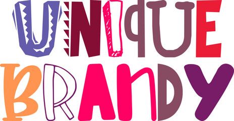 Unique Brandy Hand Lettering Illustration for Magazine, Newsletter, Logo, Banner