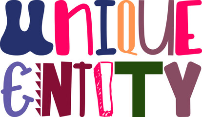 Unique Entity Typography Illustration for Banner, Newsletter, Label, Mug Design