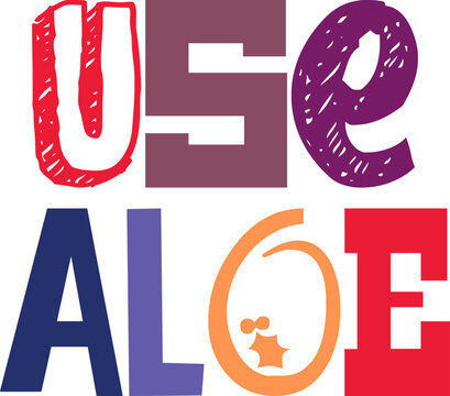 Use Aloe Calligraphy Illustration for Social Media Post, Infographic, Newsletter, Postcard 