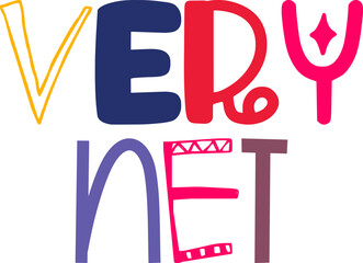 Very Net Calligraphy Illustration for Gift Card, Infographic, Presentation , Packaging