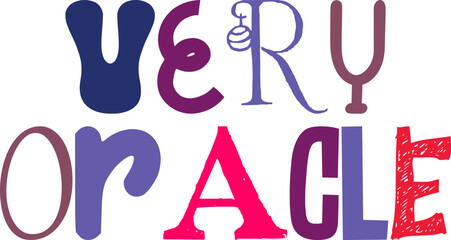 Very Oracle Calligraphy Illustration for Flyer, Motion Graphics, Book Cover, Presentation 