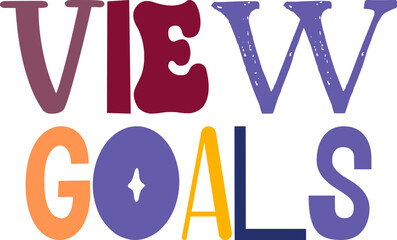 View Goals Typography Illustration for Presentation , Magazine, Newsletter, Sticker 