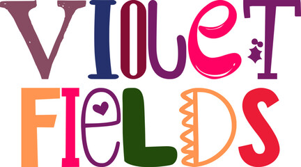 Violet Fields Hand Lettering Illustration for Magazine, Brochure, Presentation , Motion Graphics