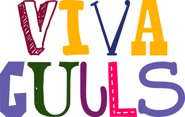 Viva Gulls Calligraphy Illustration for Mug Design, Logo, Postcard , Flyer