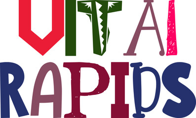 Vital Rapids Calligraphy Illustration for Bookmark , Logo, Packaging, T-Shirt Design
