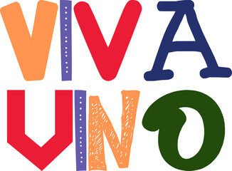 Viva Vino Typography Illustration for Gift Card, Banner, Social Media Post, Label
