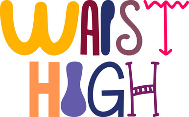 Waist High Typography Illustration for Magazine, Logo, Brochure, Icon
