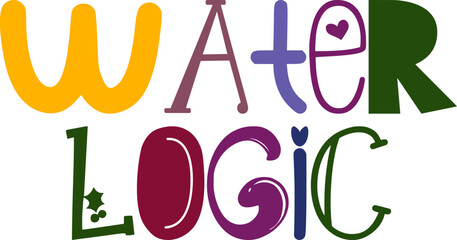 Water Logic Calligraphy Illustration for Banner, Social Media Post, Postcard , Mug Design