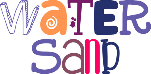 Water Sand Calligraphy Illustration for Banner, Motion Graphics, Flyer, T-Shirt Design