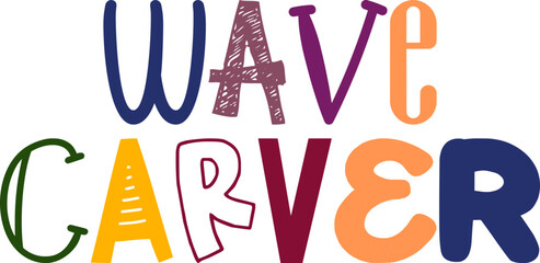 Wave Carver Hand Lettering Illustration for Logo, Flyer, Packaging, Motion Graphics