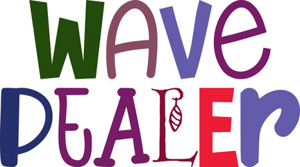 Wave Pealer Typography Illustration for Flyer, Label, Gift Card, Newsletter