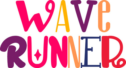 Wave Runner Calligraphy Illustration for Stationery, Packaging, Logo, Magazine