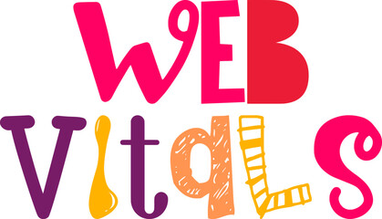 Web Vitals Typography Illustration for Logo, Brochure, Motion Graphics, Postcard 