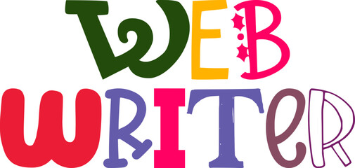 Web Writer Calligraphy Illustration for Motion Graphics, Social Media Post, Presentation , Infographic