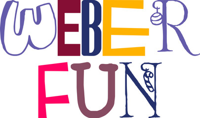 Weber Fun Hand Lettering Illustration for Packaging, Label, Social Media Post, Brochure