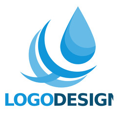 Water drop Logo design vector