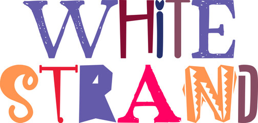 White Strand Hand Lettering Illustration for Mug Design, Newsletter, Icon, Banner