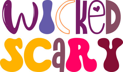 Wicked Scary Hand Lettering Illustration for Infographic, Poster, Book Cover, Brochure