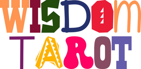 Wisdom Tarot Hand Lettering Illustration for Poster, Magazine, Postcard , Stationery