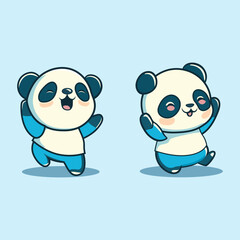 Cute Panda having a happy expression