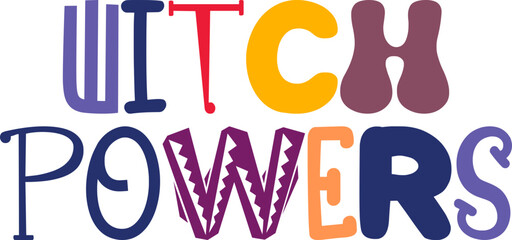 Witch Powers Calligraphy Illustration for Magazine, Presentation , Newsletter, Label