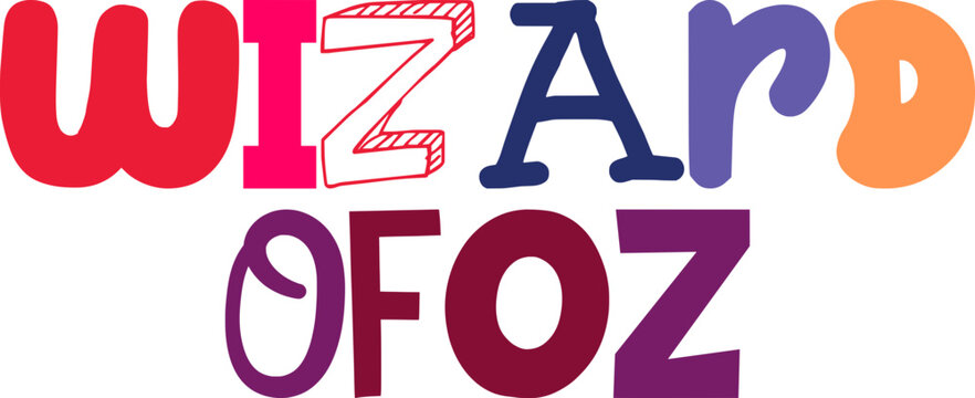 Wizard Ofoz Hand Lettering Illustration for Brochure, Poster, Stationery, Logo