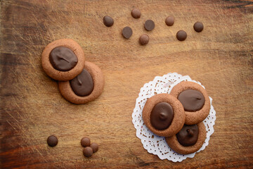 Galletas de chocolate. Chocolate cookies. Pepas de chocolate