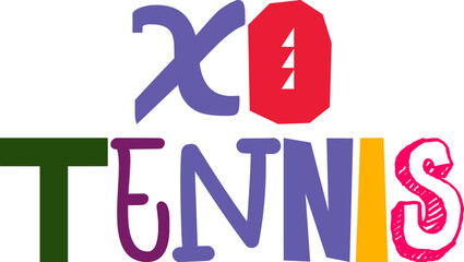 Xo Tennis Calligraphy Illustration for Newsletter, Gift Card, Bookmark , Motion Graphics
