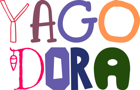 Yago Dora Hand Lettering Illustration for Infographic, Brochure, Postcard , Social Media Post